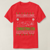 Funny Christmas Math Teacher Ugly Christmas Math T-Shirt (Design vorne)