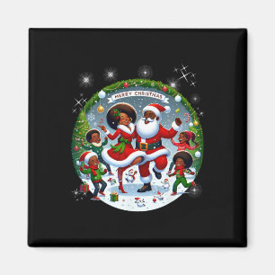 Funny Christmas Melanated Santa und Mrs. Claus Dan Magnet