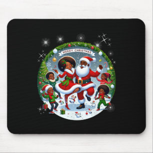 Funny Christmas Melanated Santa und Mrs. Claus Dan Mousepad