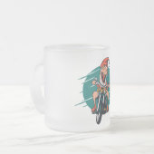 Funny Christmas Meme 2020 T Rex Biker Mattglastasse (Vorderseite Links)