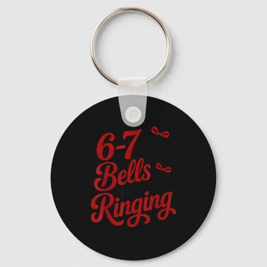 Funny Christmas Meme 6-7 67 Bells Are Ringing Humo Schlüsselanhänger (Vorderseite)