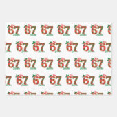 Funny Christmas Meme 6 7 Sarcastic Six Seven Xmas Geschenkpapier Set (Vorderseite 2)