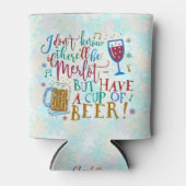 Funny Christmas Merlot Wine Spaß Typografie Dosenkühler (Vorderseite)