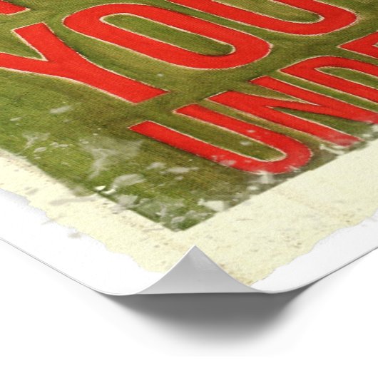 Funny Christmas Message Poster! Poster (Ecke)