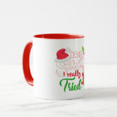 Funny Christmas Message Sehr geehrter Weihnachtsma Tasse (Vorderseite Links)