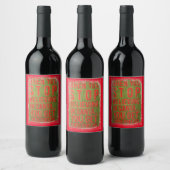 Funny Christmas Message Wine Flasche Label! Weinetikett (Flaschen)