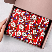 Funny Christmas Modern Whimsical Santa Collage Seidenpapier