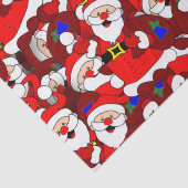 Funny Christmas Modern Whimsical Santa Collage Seidenpapier (Detail)