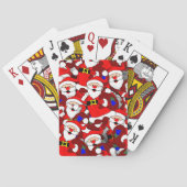 Funny Christmas Modern Whimsical Santa Collage Spielkarten (Rückseite)