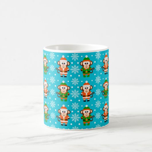 Funny Christmas Monkey Kaffeetasse (Mittel)