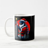 Funny Christmas Monster Santazilla Holiday Dinosau Kaffeetasse (Links)