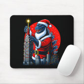 Funny Christmas Monster Santazilla Holiday Dinosau Mousepad (Mit Mouse)