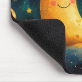 Funny Christmas Moon Galaxy Feier Mousepad (Ecke)