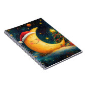 Funny Christmas Moon Galaxy Feier Notizblock (Rechte Seite)