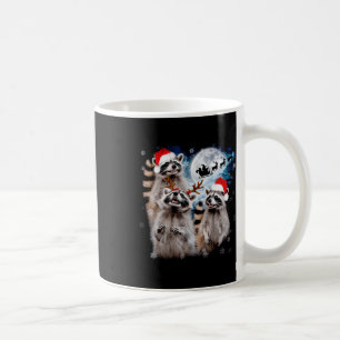 Funny Christmas Moon Howling Raccoon Xmas Männer Kaffeetasse