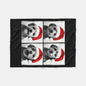 Funny Christmas Morkie Santa Dog Lover Photo Booth Fleecedecke (Vorderseite (Horizontal))