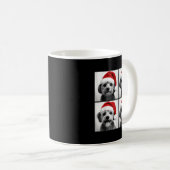 Funny Christmas Morkie Santa Dog Lover Photo Booth Kaffeetasse (VorderseiteRechts)