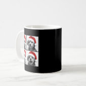 Funny Christmas Morkie Santa Dog Lover Photo Booth Kaffeetasse (Vorderseite Links)
