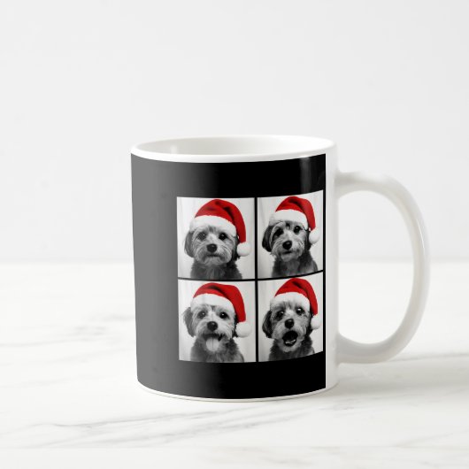 Funny Christmas Morkie Santa Dog Lover Photo Booth Kaffeetasse (Rechts)
