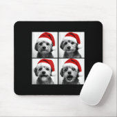Funny Christmas Morkie Santa Dog Lover Photo Booth Mousepad (Mit Mouse)
