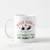 Funny Christmas Most Likely to Make Naughty List Kaffeetasse (Links)