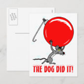 Funny Christmas Mouse Postcard Feiertagspostkarte (Vorne/Hinten)
