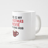 Funny Christmas Movie Watching Mug • Cozy Hot Coco Jumbo-Tasse (Vorderseite Rechts)