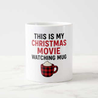 Funny Christmas Movie Watching Mug • Cozy Hot Coco Jumbo-Tasse