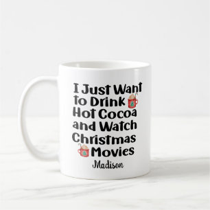 Funny Christmas Movies und Cocoa Weihnachtsgeschen Kaffeetasse