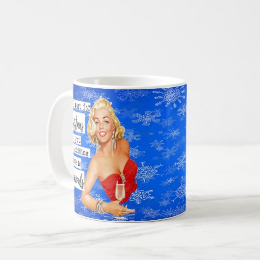 Funny Christmas Mug Best Friend "Give me Diamonds" Kaffeetasse (Vorderseite Links)