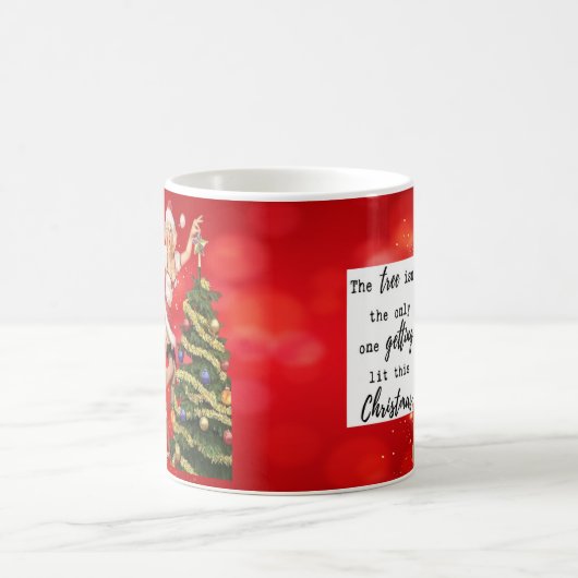 Funny Christmas Mug Best Friend "Tree Lit" Kaffeetasse (Mittel)