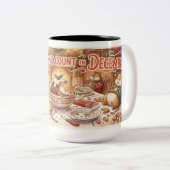 Funny Christmas Mug – “Calories Don’t Count in Dec Zweifarbige Tasse (VorderseiteRechts)