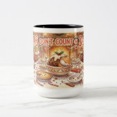 Funny Christmas Mug – “Calories Don’t Count in Dec Zweifarbige Tasse (Mittel)