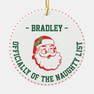 Funny Christmas Name, schändliche Liste Keramik Ornament
