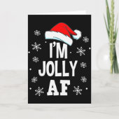 Funny Christmas Naughty Adults Pajama, Santa I'm J Karte (Vorderseite)