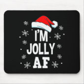 Funny Christmas Naughty Adults Pajama, Santa I'm J Mousepad (Vorne)