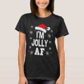 Funny Christmas Naughty Adults Pajama, Santa I'm J T-Shirt (Vorderseite)
