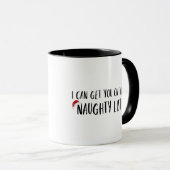 Funny Christmas Naughty List Tasse (VorderseiteRechts)