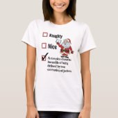 Funny Christmas Naughty Nice für kreative Schrifts T-Shirt (Vorderseite)