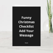 Funny Christmas Naughty Nice Santa Checklist Karte (Rückseite)