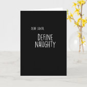 Funny Christmas Naughty Nice Santa Checklist Karte (Gelbe Blume)