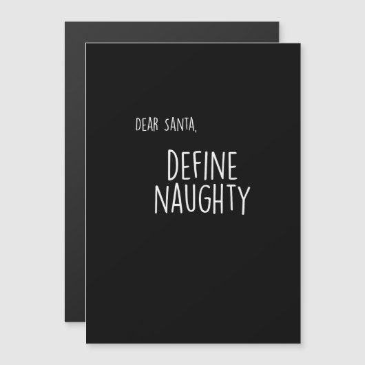 Funny Christmas Naughty Nice Santa Checklist Magnetkarte (Vorne/Hinten)
