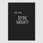 Funny Christmas Naughty Nice Santa Checklist Magnetkarte (Vorderseite)