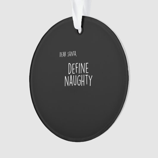 Funny Christmas Naughty Nice Santa Checklist Ornament (Vorderseite)