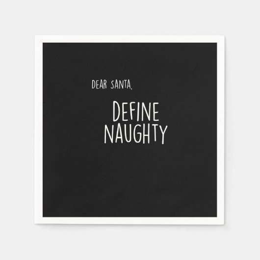 Funny Christmas Naughty Nice Santa Checklist Serviette (Vorderseite)