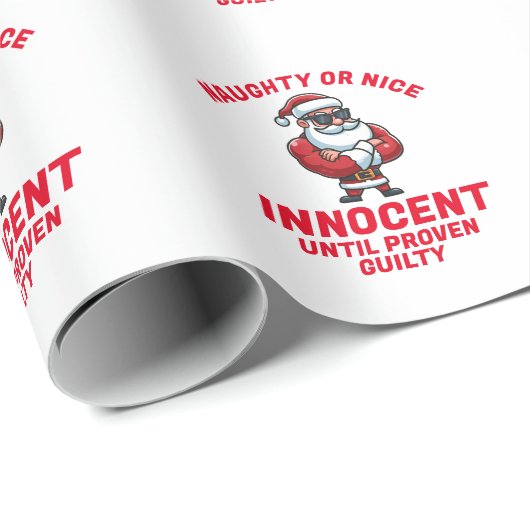 Funny Christmas Naughty oder Nizza - Beweisen Sie  Geschenkpapier (Rolleneckpunkt)