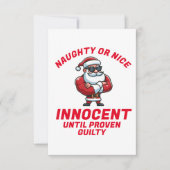 Funny Christmas Naughty oder Nizza - Beweisen Sie  Karte (Vorderseite)