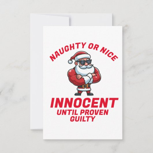 Funny Christmas Naughty oder Nizza - Beweisen Sie  Karte (Vorderseite)