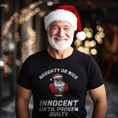 Funny Christmas Naughty oder Nizza - Beweisen Sie  T-Shirt