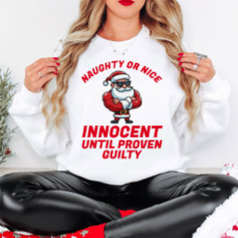 Funny Christmas Naughty oder Nizza - Beweisen Sie T-Shirt
